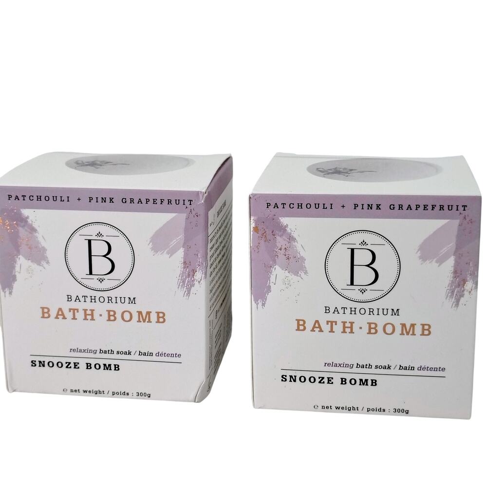 2 Bathorium Crush Patchouli Pink Grapefruit Relaxing Bath Soak Bath Bomb 300g